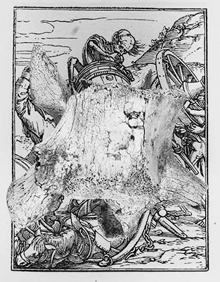 A photograph based on Hans Holbein engraving from the Dance of Death c.1522-1526