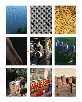 A grid photograph based on the definition of the word, engram, coined by the biologist, Richard Semon